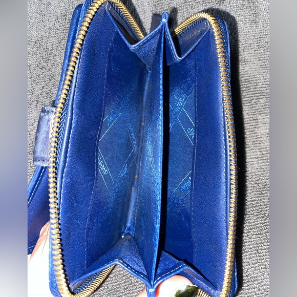 Longchamp Blue Leather Zip Wallet - Picture 3 of 11
